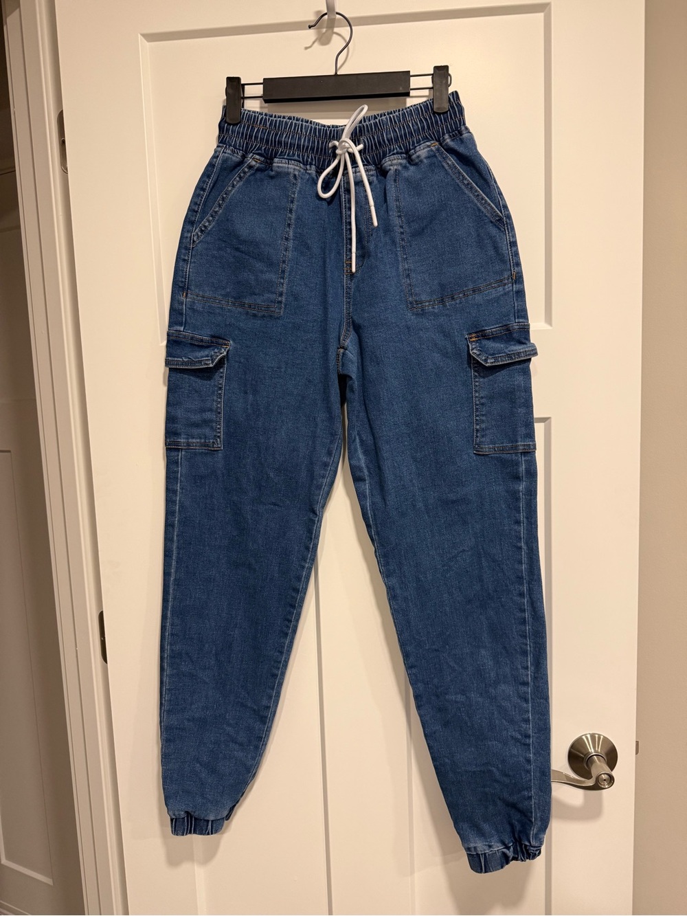 Wax Jean Collection Denim Cargo Jogger Pants Women’s Small Y2K Utility